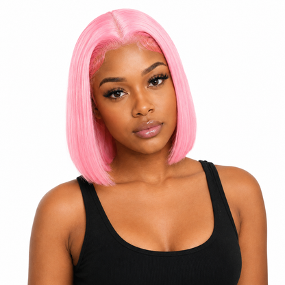 Cotton Candy 13x4 Transparent Lace Front Bob Wig